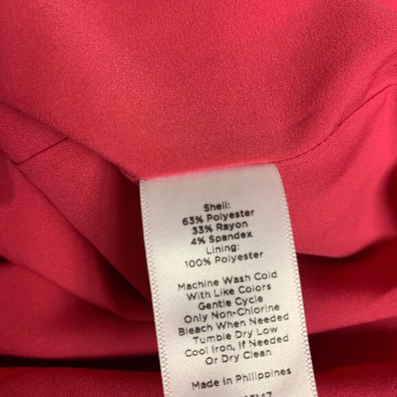 Talbots dress SZ6 hot pink shift bell sleeves classic office business Barbiecore - Picture 7 of 10